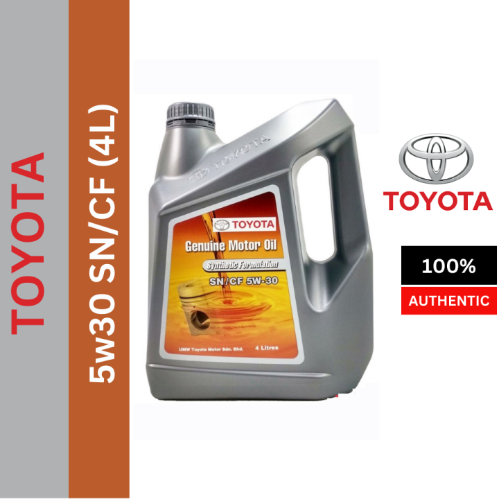 SSNCF5W304L Toyota 5w30 SN/CF Semi Synthetic Engine Oil 4L | Lazada