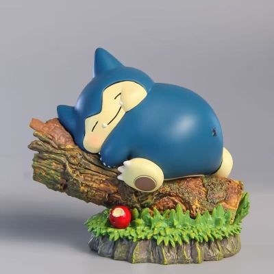 Pokemon Snorlax Action Figure Sleeping on Tree Trunk Model Dolls Toys For Kids Home Decor Gifts Collections