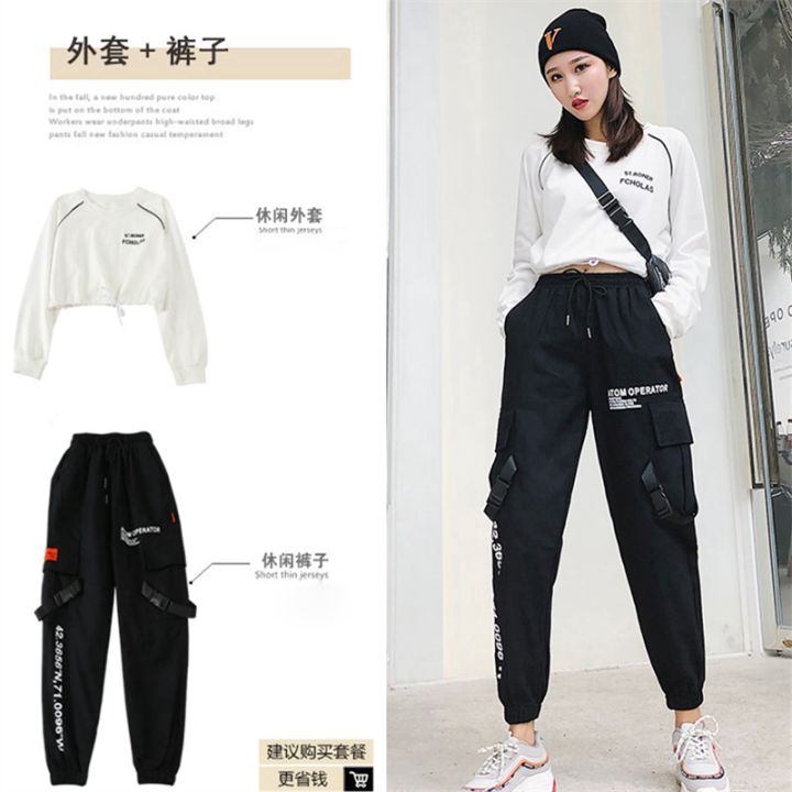 m-2xl-แฟชั่น-กางเกงวอร์มเกาหลี-กางเกงว-กางเกงวินเทจ-ทรงบอยรุ่นมีเชือก-ใส่ได้ทั้งชายและหญิง-และ-เกาหลี-เสื้อยืด