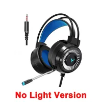 Savioke Headsets Gamer Headphones Surround Sound Stereo Wired Earphones USB Microphone Colourful Light PCLaptop Game Headset