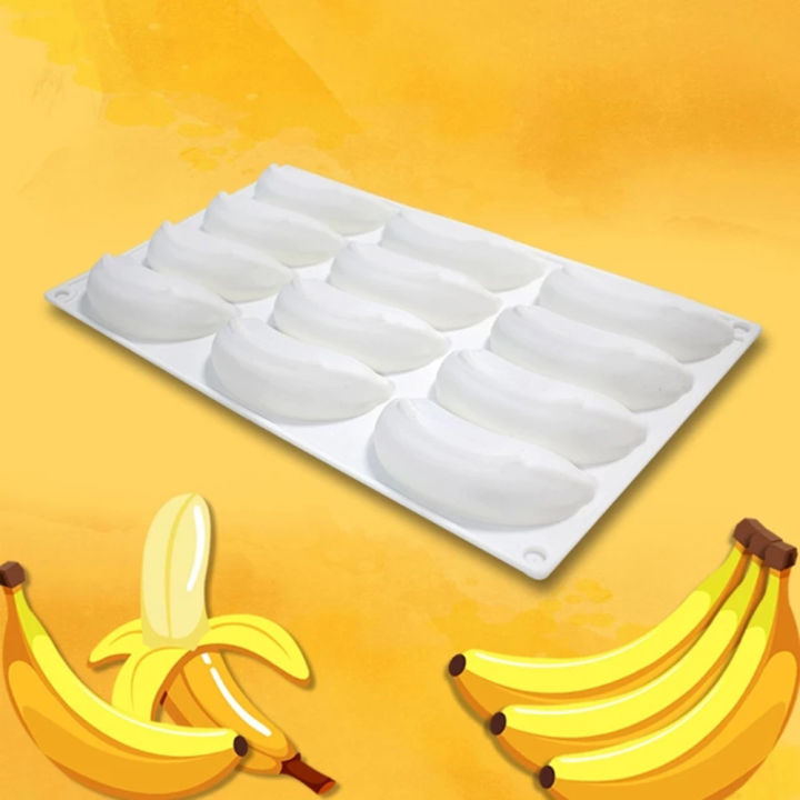 12-3d-แม่พิมพ์เค๊กน้ำแข็งขนมหวานมูสอบช็อคโกแลตตกแต่งซิลิโคนกล้วย