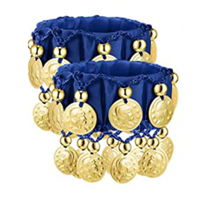 1Pair Accessory Bracelets Cuffs Costume Gold Ankle Wrist Dance