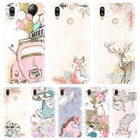 【Shell set]สำหรับ Huawei P10 P20 P8 P9 Lite 2017ยูนิคอร์นซิลิโคนสำหรับ Huawei P9 Lite Mini P10 P Smart Plus P20 Pro