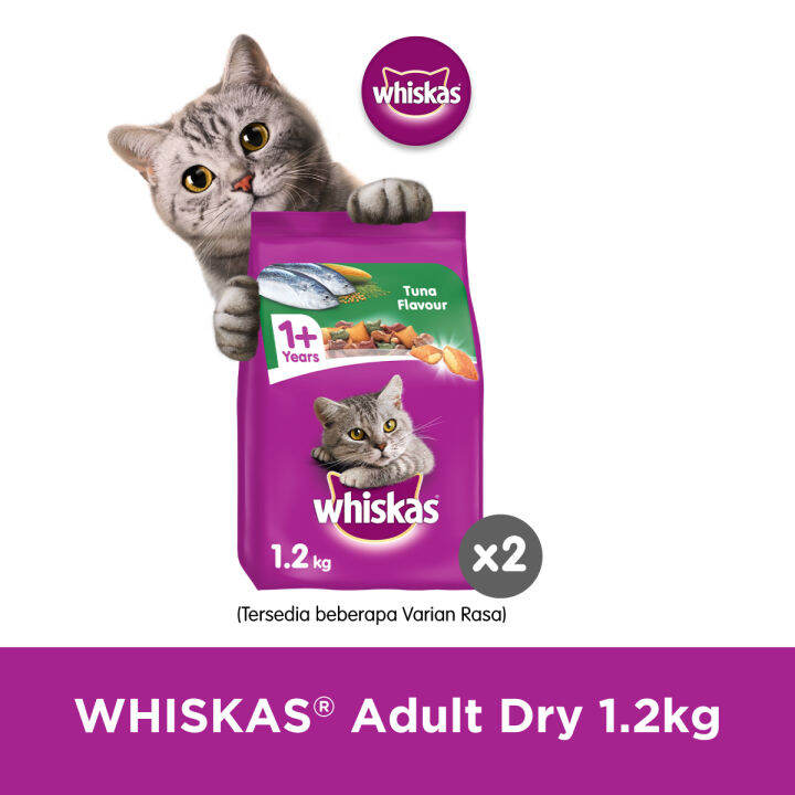 WHISKAS® Makanan Kucing Kering 1.2kg Isi 2 Lazada Indonesia