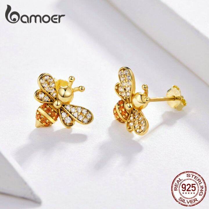 bamoer-baby-bee-stud-earrings-for-women-fashion-crystal-ear-studs-925-sterling-silver-jewelry-for-girl-anti-allergy-sce344th