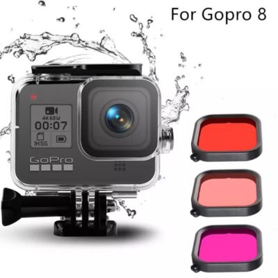 เคสกันน้ำ GoPro Hero 8 ลึก 45 m Waterproof Housing กล้องโกโป 8 และฟิลเตอร์ดำน้ำ 3 สี