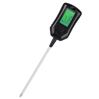 4 In-1 Soil PH Meter Monitor Temperature Sunlight Tester Digital Backlight for Gardening Plants Farming