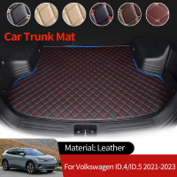 รถ Boot Liner Cargo ด้านหลังเสื่อกระเป๋าเดินทางถาดชั้นพรมกันน้ำสำหรับ VW Volkswagen ID.4 ID.5 ID4 ID5 Pro 2021 2022 2023