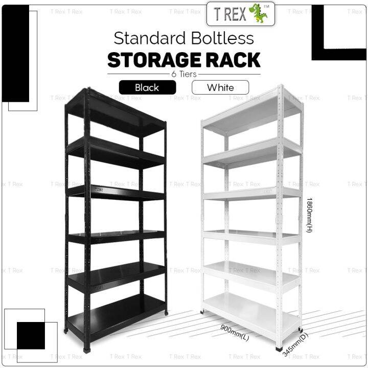 Rack shelf T Rex Standard 6 Tier Steel Boltless Storage Rack / Metal