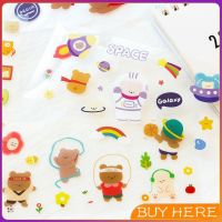 BUY Here แผ่นสติกเกอร์ PVC ลายการ์ตูน น่ารัก 1 แผ่น จัดส่งคละแบบ สติกเกอร์พีวีซี Cartoon stickers