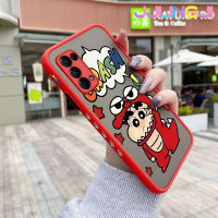 Jlingji เคสสำหรับ OPPO Reno 5 Reno 5 Pro Reno 5K 5G ค้นหา X3 Lite เคสลายการ์ตูน Crayon Shin-Chan แบบแข็งขอบสี่เหลี่ยมด้านข้างมีน้ำค้างแข็งโปร่งใสเคสนิ่มกันกระแทกสำหรับกล้องปลอกซิลิโคน