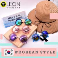 AW แว่นกันแดดผู้หญิง Leon Eyewear แว่นกันแดดแฟชั่นเกาหลี Korean Style ป้องกัน UV400 ทรงโลหะ หน้ากลม แว่นตัดแสง แว่นแฟชั่น