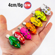 4cm 6g Mini Spoon Lure Topwater Soft Jump Frog Toman Fishing Lure with