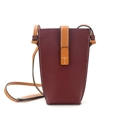 Fashion Ladies Genuine Leather Phone Crossbody Bag Small Leather Mobile Shoulder Bag for Iphone 12 pro max with Card Slot