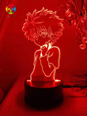 HUNTERxHUNTER Killua 3d led lamp for bedhome manga ninght lights anime figure room decor lampara de noche dormitorio