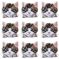 Pulaqi 10PCS Cartoon Cat Patch Cute Wholesale Patches Iron On Patches For Clothing Animal Wholesale Dropship Custom Patch