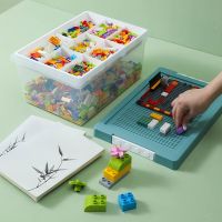 Building Blocks Storage Box Stackable Toys Organizer Plastics Snack Sundries Container High Capacity Transparent Book Case