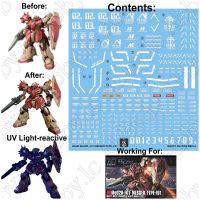 Holiday Discounts For HG UC 1/144 Me02r-F01 Messer Type F01 Water Slide Pre-Cut UV Light-Reactive Details Decal Sticker Reprint Ver Ghost G-REWORK