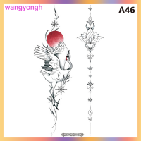 wangyongh สติกเกอร์รอยสักชั่วคราวภาพวาดรูปสัตว์ดอกไม้ใหม่ศิลปะบนเรือนร่างบริเวณหน้าอกหลังแขนเสื้อสติกเกอร์รอยสักปลอมสำหรับแต่งหน้า