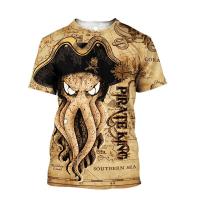 sizes T SHIRT - (All are in stock) Mens Super Large 3D Printing Unisex Short Sleeve T-shirt Ocean Octopus Art Harajuku Retro Street Fashion T-shirt. (You can customize the name and pattern for free) - TSHIRT