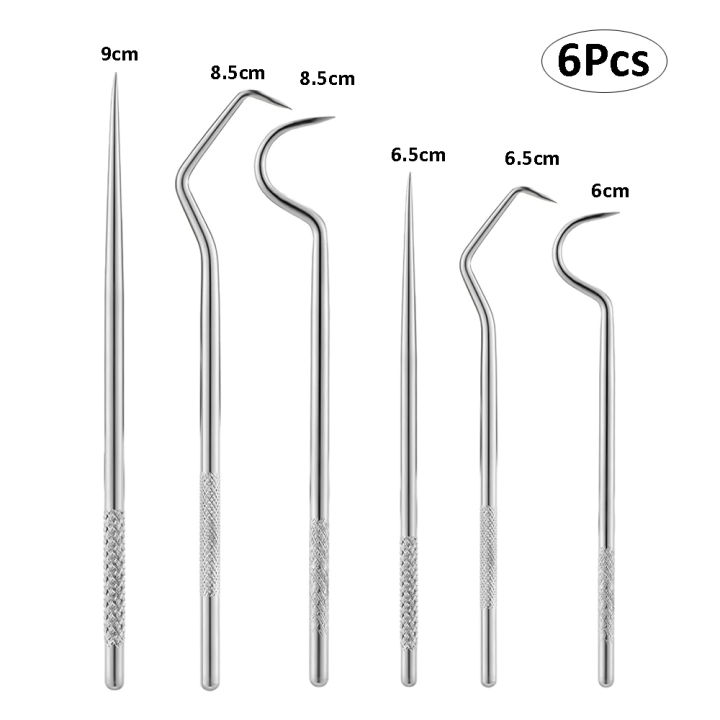 6pcs-holder-traveling-dental-picnic-camping-picks-tooth-kit-with-scraper-cleaning-portable-reusable-stainless