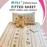 Alls Wonderland 100% ผ้าปูที่นอนผ้าฝ้าย800 TC แบบเดี่ยวผ้าปูเตียงแบบพอดี