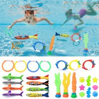 Kids Summer Shark Rocket Throwing Toy Swimming Pool Dive Game Water Fun Games Pool Toys Baby Water Educational Bath Toys Gifts