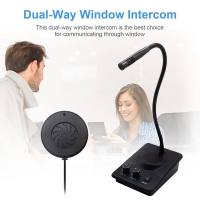 ?ขายสินค้าร้อน?DAYTECH ระบบลำโพงหน้าต่าง Window Intercom ระบบป้องกันการรบกวน Dual Way Bank Counter Intercom Intercommunication ไมโครโฟนสำหรับ Bank/สำนักงาน/สถานี WI07