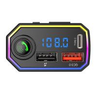 Car Bluetooth FM Transmitter Navigation Voice Reports radio Support TF card U Disk Play Car Fast Charge Electronic Accessories Car Chargers