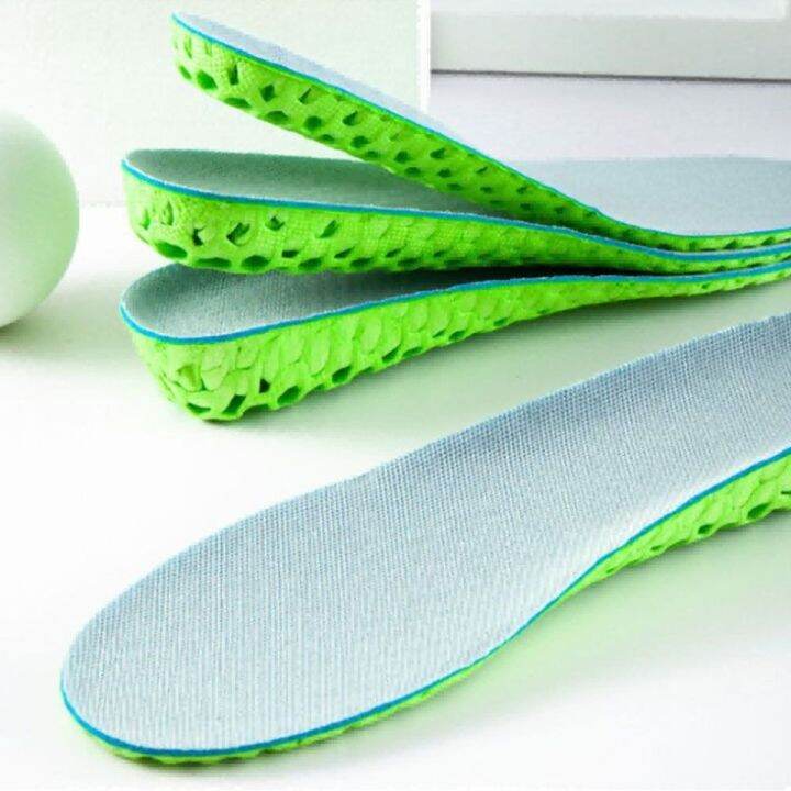 HENG 3 Cm Sole Green Mesh Deodorant Increase Insoles Breathable Feet