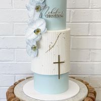 Happy Christening Cross Cake Topper Acrylic Cake Decorations God Bless Cake Topper Party for Baking Cake Party Supplies