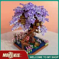 Purple tree house building block toy