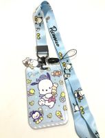 POCHACCO SKY สายคล้องคอ สายคล้องบัตร ซองใส่บัตร ที่ใส่บัตร พร้อมสายคล้องคอ (2cm) ลาย POCHACCO SKY สวย มีตุกตาเล็ก แถม สำหรับบัตร 5.5x8.5CM สวยงาม BY NOEYNEST SHOP