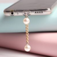 Pearl Dust Plug Charm Kawaii Phone Anti Dust Cap Earphone Jack Charge Port Plug For iPhone Usb C Dust Protection Stopper