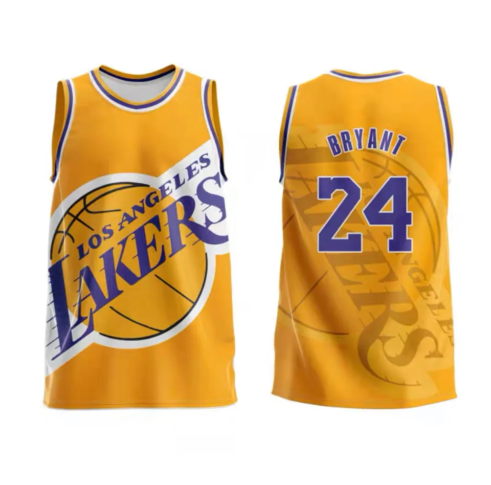 Men's Los Angeles Lakers Kobe Bryant 24 retro basketball jersey