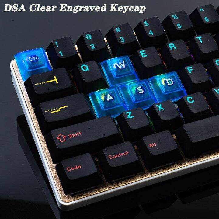 Keycaps Flash WASD Arrow Keys OEM Profile Mechanical Keyboard Keycap Cross Axis Switch Translucent I.929160184