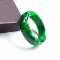 Jade Ring Natural Burmese Jade Dark Green Ring Jewelry Fine Jewelry Men and Women Lucky Charms Green Ring Jewelry