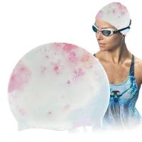 Waterproof Silicone Swimming Caps Fashion Printing 3D Comfortable Durable Ear Protection Swim Caps For Adults Swim Caps