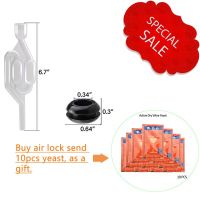 Buy Air lock Send 5g X 10pcs Active Dry Yeast as Gift Brewing Household Alcohol Yeast Fermentation Brandy Beer Making