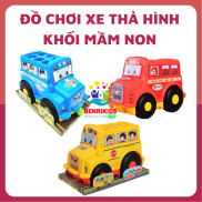 Đồ Chơi Xe Ô Tô Thả Hình Khối Kết Hợp Trò Chơi Xâu Dây Mầm Non