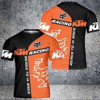 Fox Ktm Racing Skull Summer T-shirt for Men Short Sleeve Casual Female T-shirts Harajuku Style 2023 New T-shirt