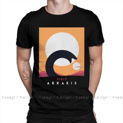 Dune Part One Dune 2020 Visit Arrakis Sandworm Print Cotton T-Shirt Camiseta Hombre For Men Fashion Streetwear Shirt Gift