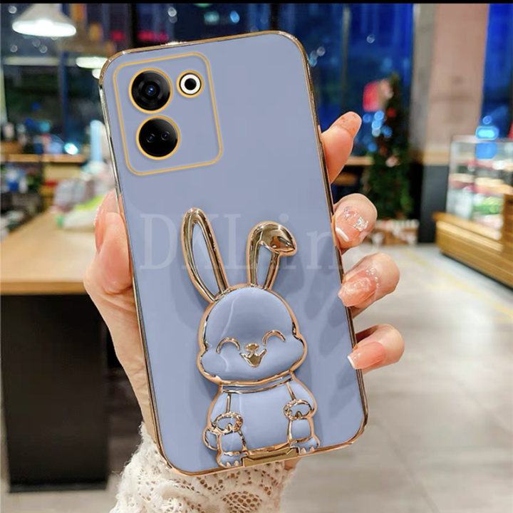 2023เคสโทรศัพท์สำหรับ-tecno-camon20-pro-แผ่นซิลิโคนสุดหรูปลอกอ่อน-tecno-camon-20-camon-20-pro-4g-5g-camon-20-premier-5g-พร้อมด้วยที่ใส่การ์ตูนรูปกระต่ายน่ารักฝาหลังกันกระแทก