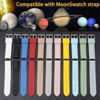 （Bar watchband）สายซิลิโคนเชื่อมต่อโค้ง20มม.,สำหรับ Omegaxsatch BIOCERAMIC MoonSwatch Series อุปกรณ์สายรัดนาฬิกากันน้ำสำหรับกีฬา