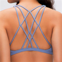 Nepoagym STRENGTH Cross Back Sports Bra for Women Gym Naked Feel Yoga Bras Plus Size Strappy Workout Bras XS to XL