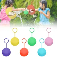 6/1PCS Silicone Balls To Dial Water Bombs Reusable Water Balloons Splash Ball With Pull Ring Outdoor Water Play Equipment Balloons