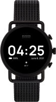 Skagen Men Falster 3 Stainless Steel Mesh Touchscreen Smart Watch, Color Black (Model: SKT5207)