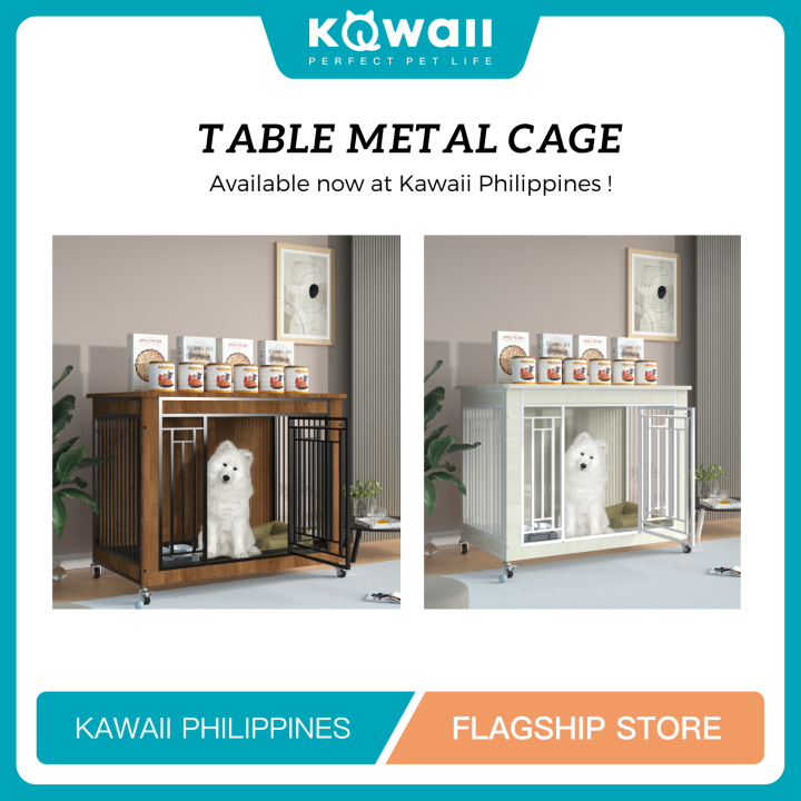 Pet Table Design Metal Cage Dog Cage Dog Kennels with wheels Lazada PH