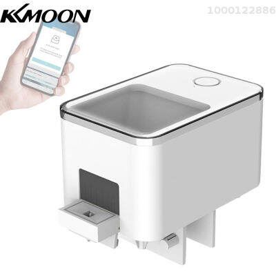 KKmoon ที่ป้อน Aquarium Ikan Mas ที่เวลาอัจฉริยะเครื่องจ่ายอาหารอัตโนมัติ Wi-Fi ขนาด100มล. ที่ป้อนปลาความจุมากควบคุมแอปโทรศัพท์มือถือ