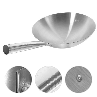 Stainless Steel Wok Non Stick Baking Pan Domestic Frying Restaurant Stoves Induction Cooker Pot Work